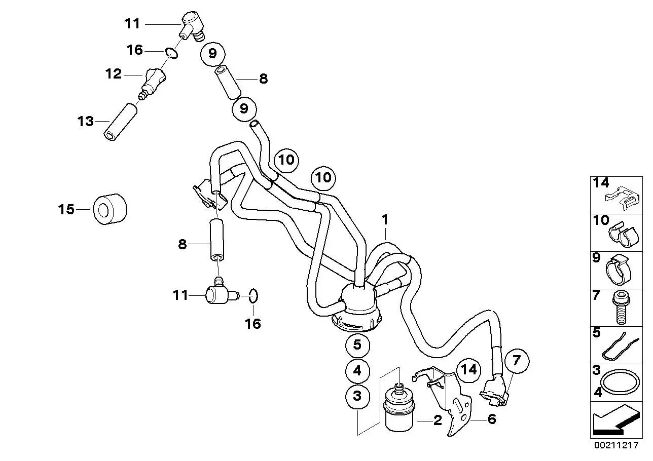 BMW Kraftstoffverteiler 13537718521 - Bildposition 01
