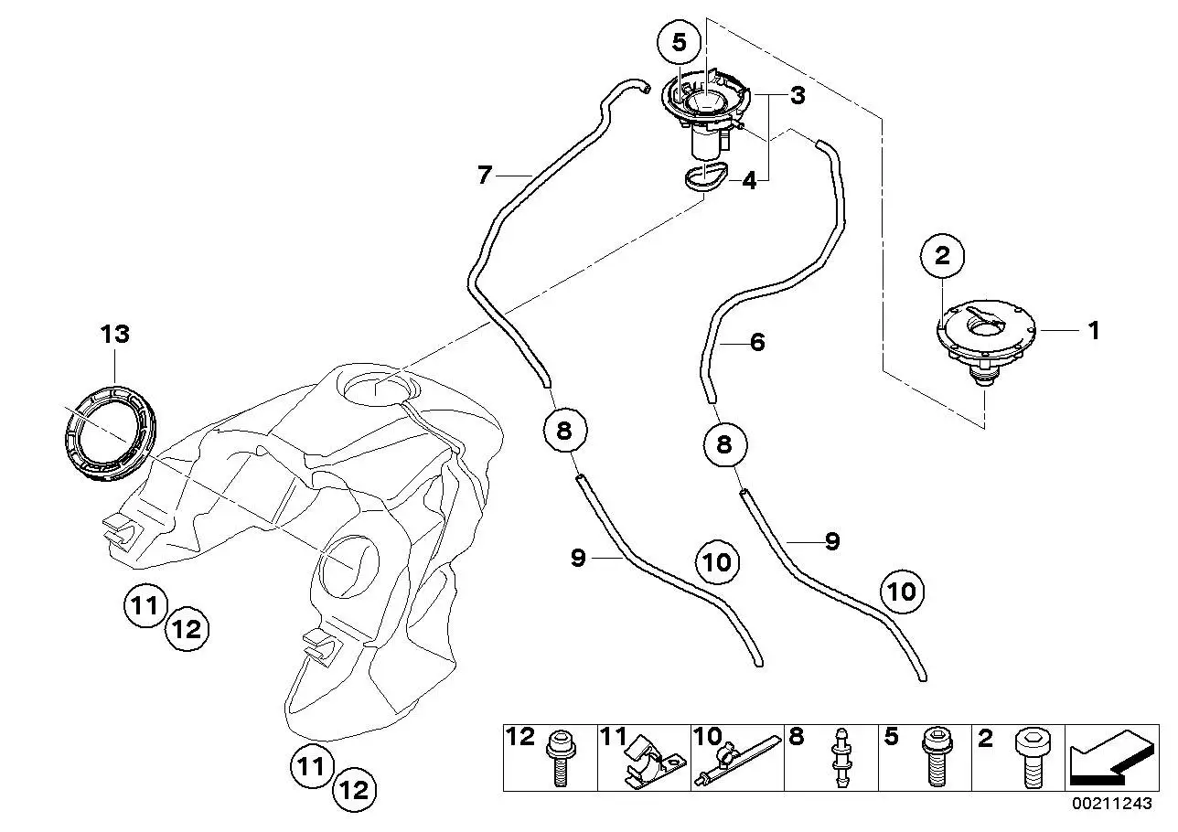 BMW Tankstutzen K25 K29 16117691503