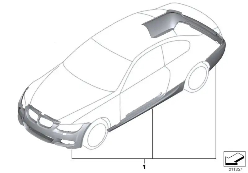 BMW Aufnahme Nebelscheinwerfer rechts E92 E93 51118048774 - 3er,