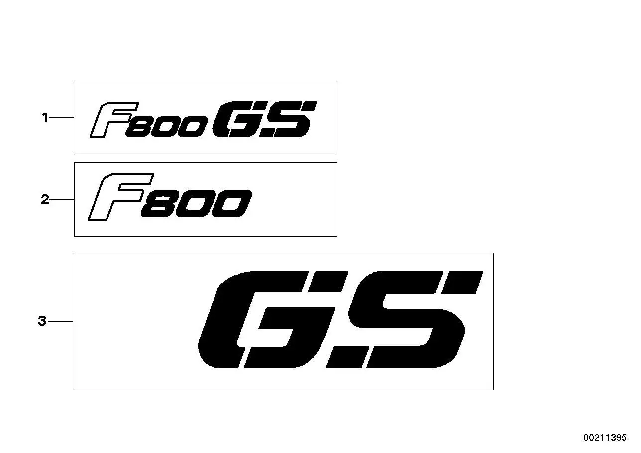 BMW Schriftzug F800GS rechts K72 46637724490 - K72 / Bildposition