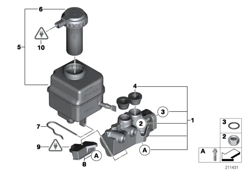 BMW Hauptbremszylinder F01 F02 F10 F15 34336861228