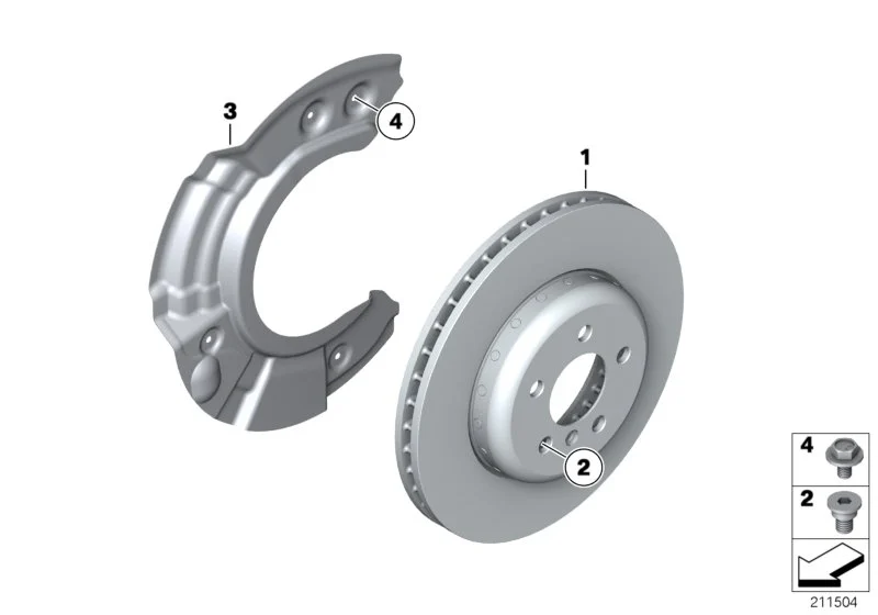BMW Bremsscheibe belüftet F06 F10 F11 F12 F13 34116884301