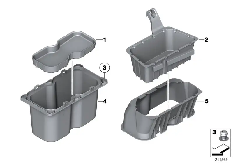 BMW Staufach Gepäckraum rechts F10 51479163192 - 5er F10, 5er F18