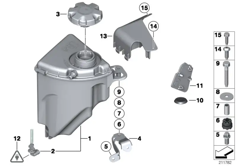 BMW Ausgleichsbehälter F01 F02 F10 F11 17137647284 - 5er F18 Limo