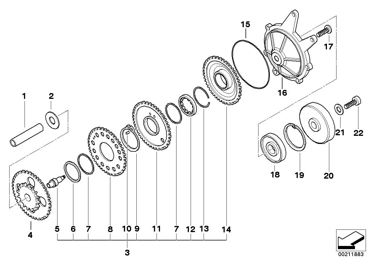 BMW Stift K40 K43 K44 11267684342
