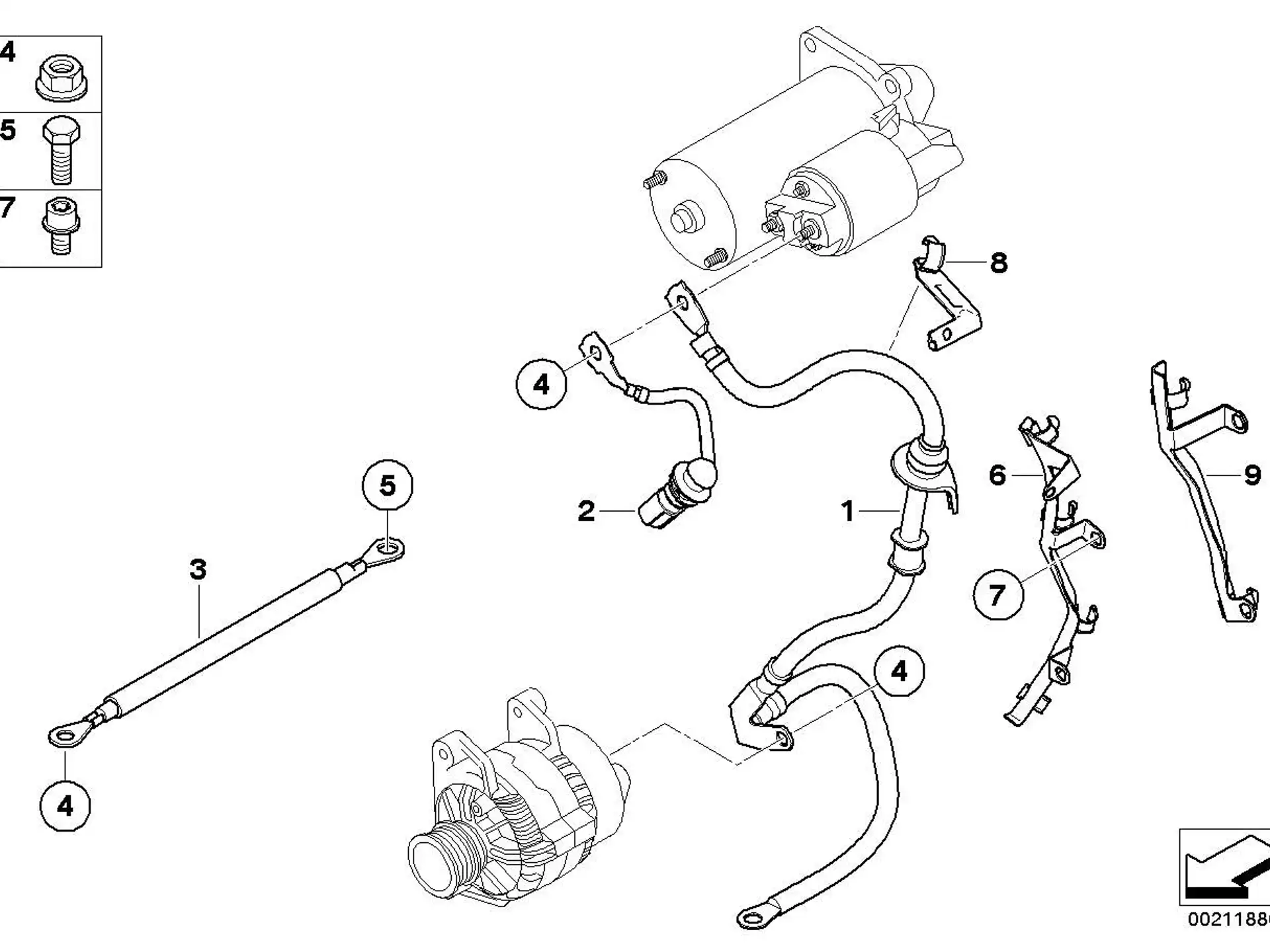 BMW Masseleitung E81 E82 E84 E87 E88 E90 E91 E92 E93 12427549393