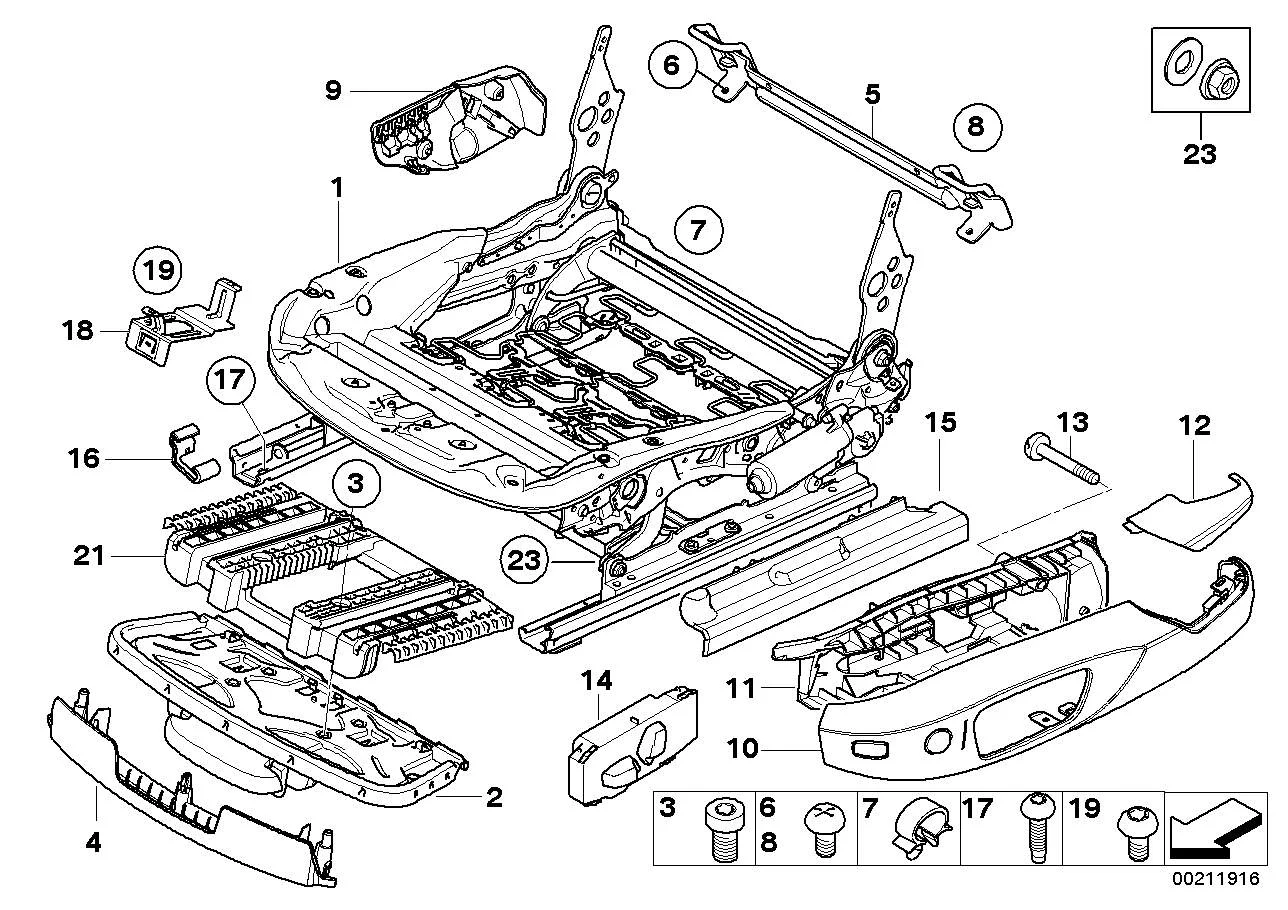 BMW Blende Sitzschiene rechts E81 E82 E84 E87 E88 E90 E91 E92 F25 F26 52107118502