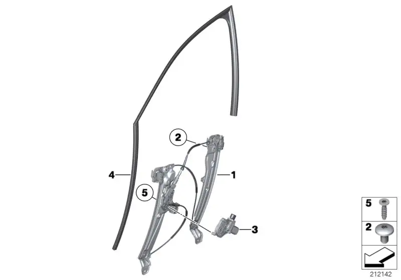 BMW Antrieb Fensterheber vorn/hinten rechts F10 F11 51337271564
