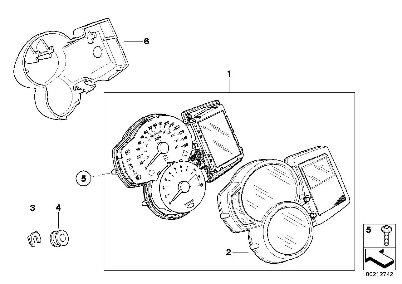 BMW Instrumentenkombination K73 62118545848