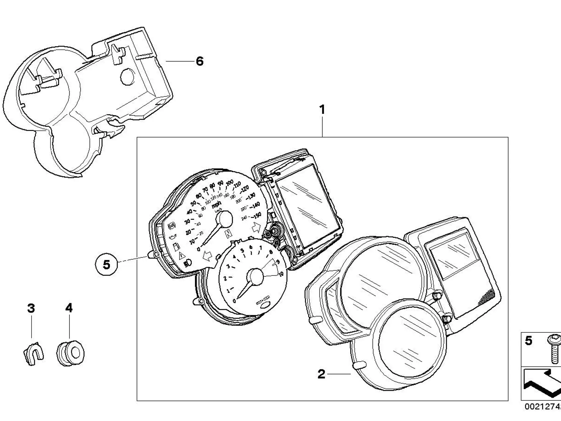BMW Abdeckung Instrumentenkombination K27 K73 46637682051