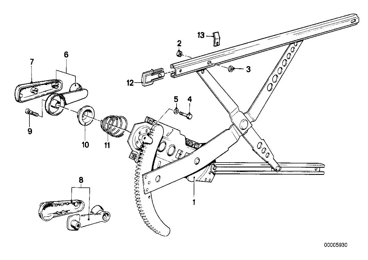 BMW Fensterheber vorne links E12 E28 51321867903
