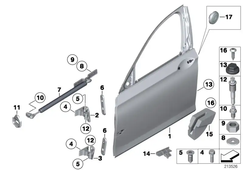 BMW Scharnierstift F01 F02 F04 51217188082