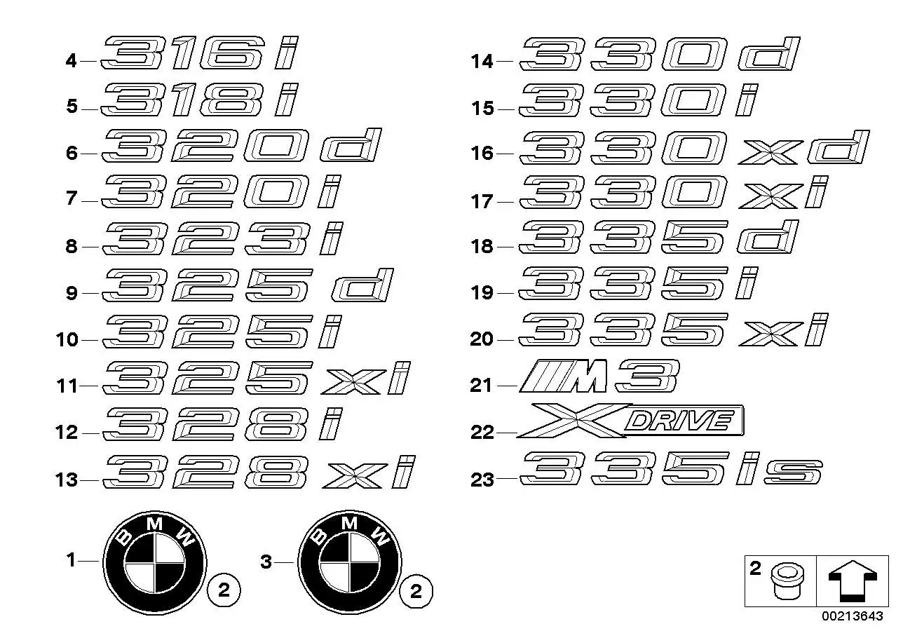 BMW Schriftzug rechts 51147364430 - Bildposition 23