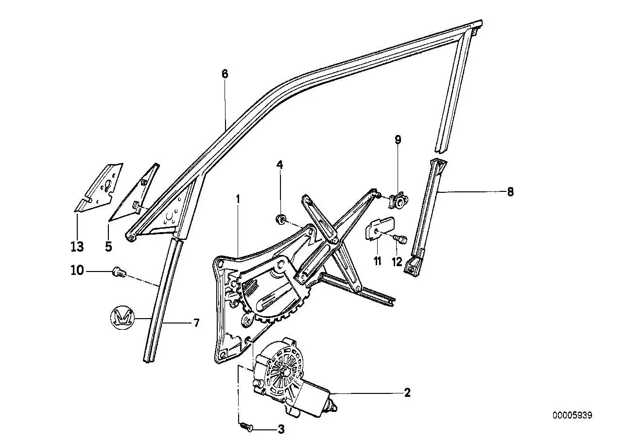 BMW Elektr.Fensterheber vorne links E32 51321938367