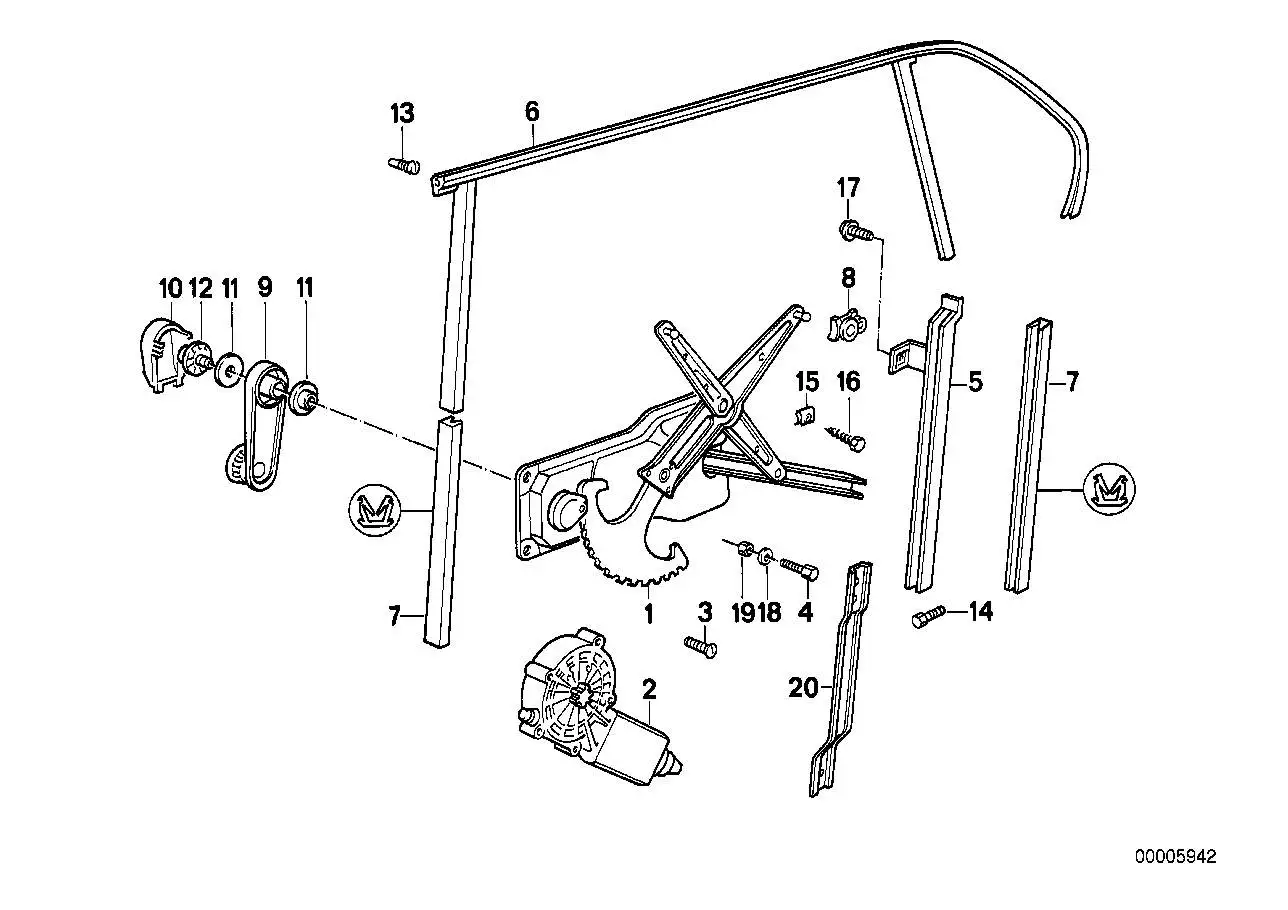 BMW Führungsschiene hinten rechts 51341944020 - Bildposition 05