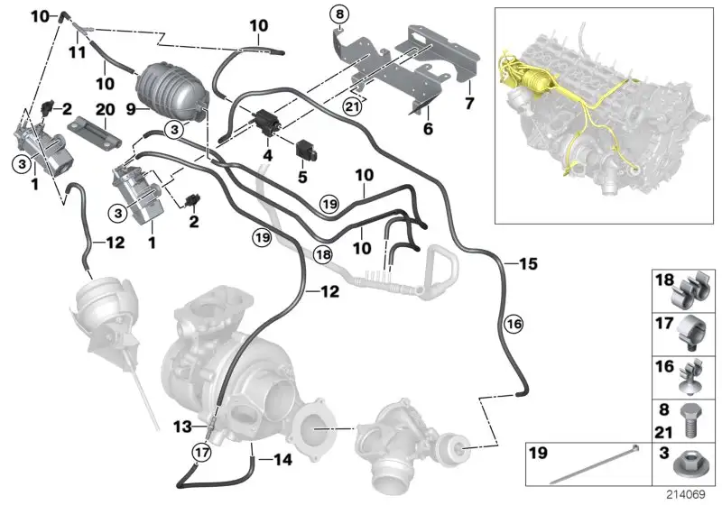 BMW Distanzhalter E38 E39 E46 E53 E60 E61 E63 E64 E65 E70 E71 E83