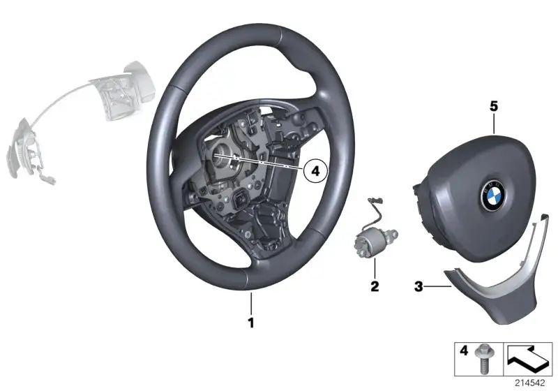BMW Dekorblende Lenkrad F01 F02 F04 F06 F07 F10 F11 F12 F13 32336