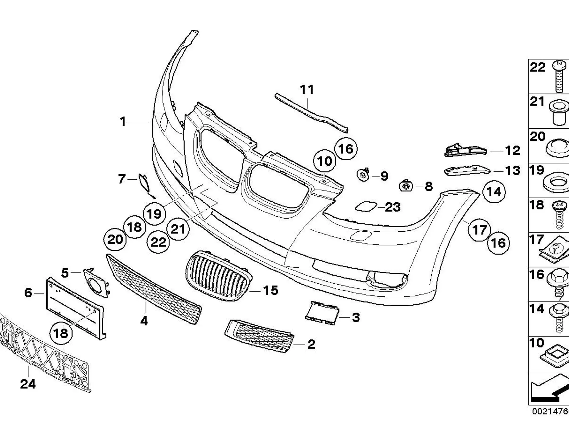 BMW Klappe Abschleppöse grundiert E92 E93 51117187956