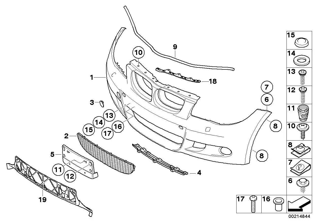 BMW Blindnietmutter Flachkopf E63 E64 E81 E82 E87 E88 E89 E90 E91