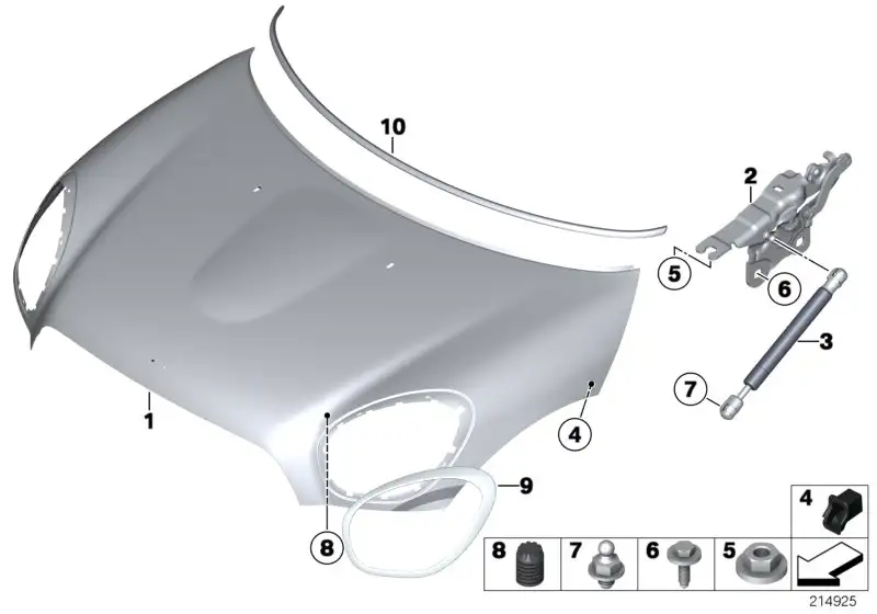 BMW Frontklappe R60 R61 41009805935