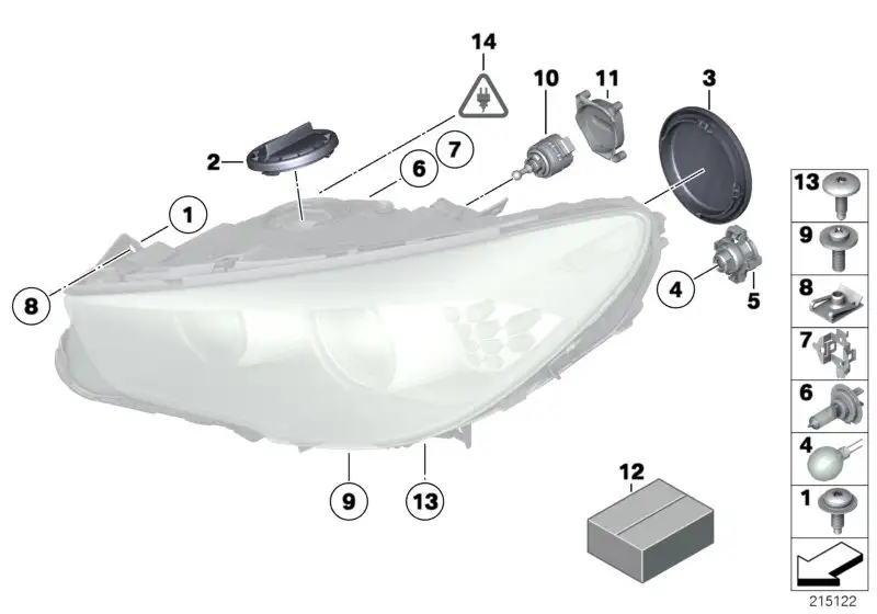 BMW Leuchtweitenversteller E60 E61 E70 E71 E72 E81 E82 E87 E88 E8