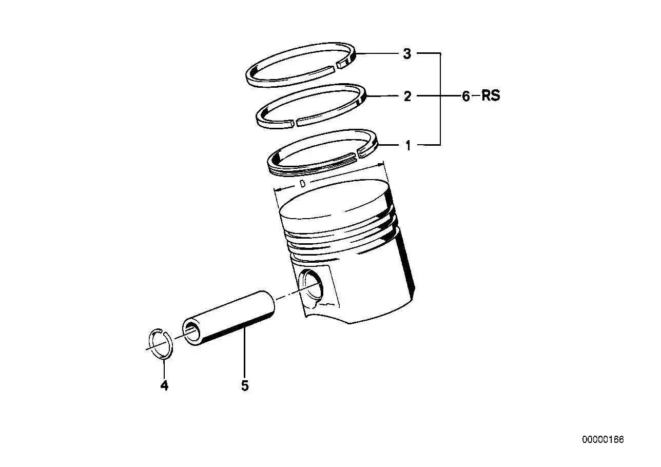 BMW Reparatursatz Kolbenringe E28 E30 E34 E36 11251713193 - Z1 E3
