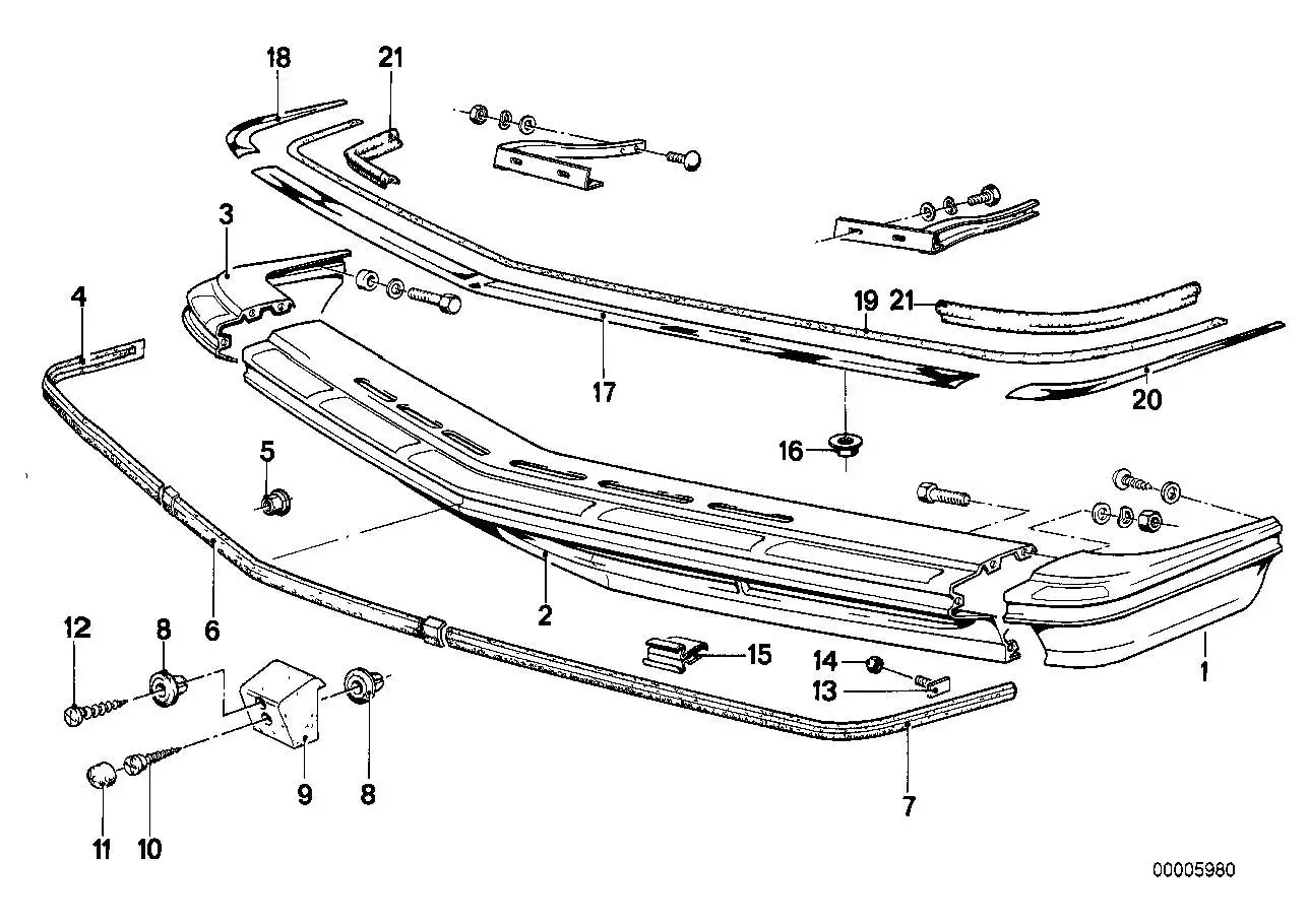 BMW Abdeckung links E24 51111838797