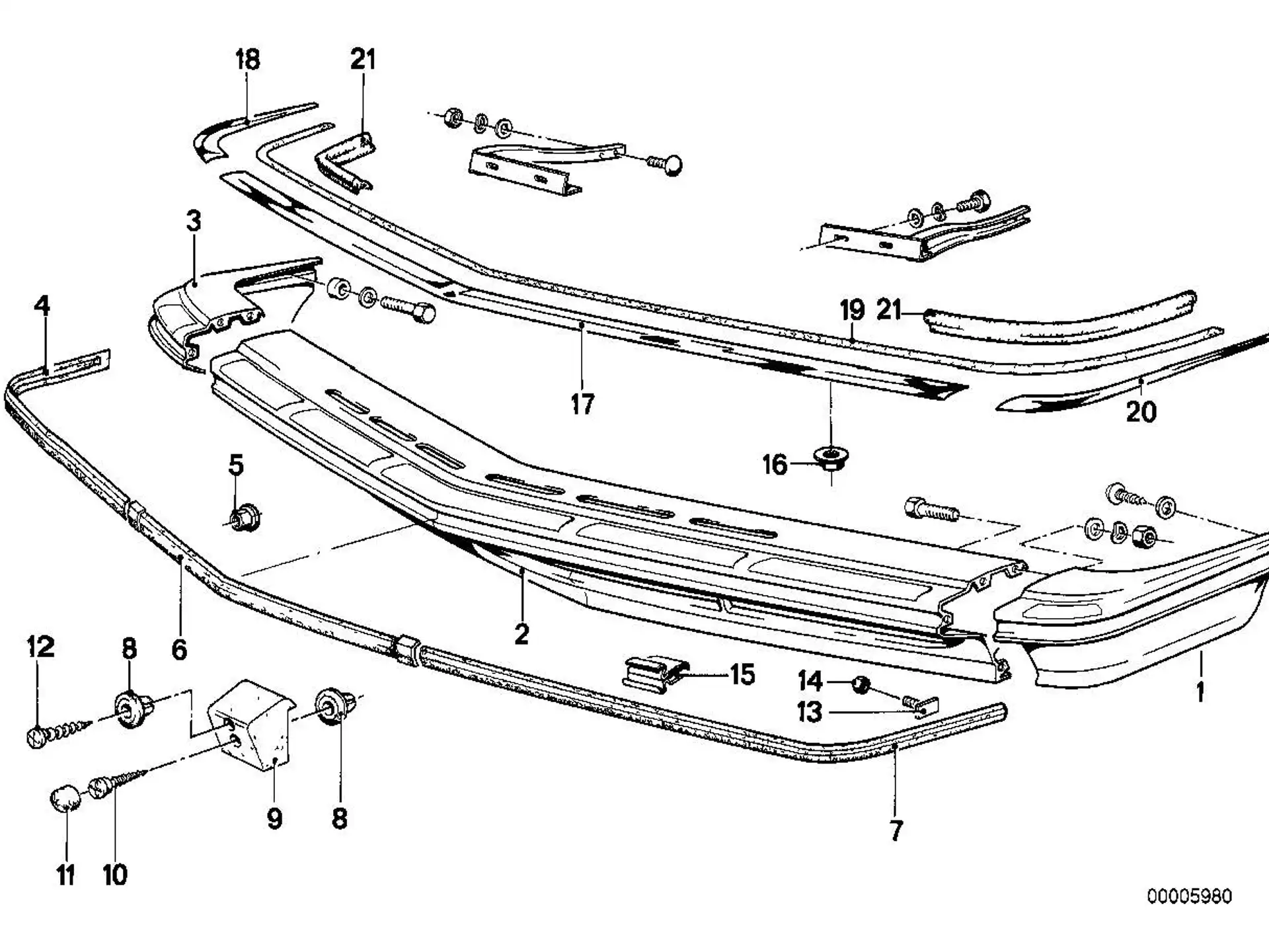 BMW Gummileiste vorne links E24 51111839275