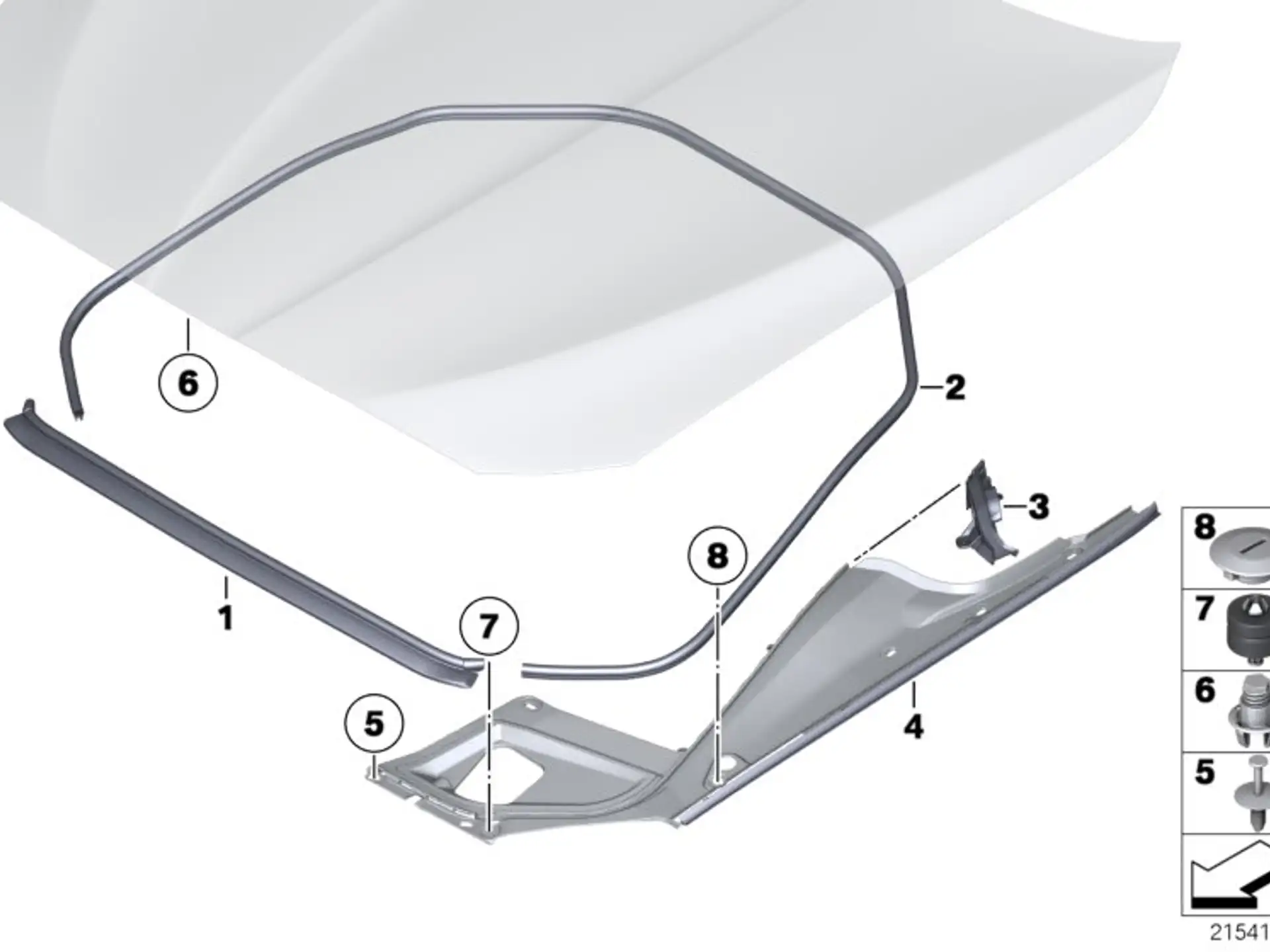 BMW Abdeckung F01 F02 F04 F06 F07 F10 F11 F12 F13 F15 F16 F85 F86 G29 M40i 51767205141