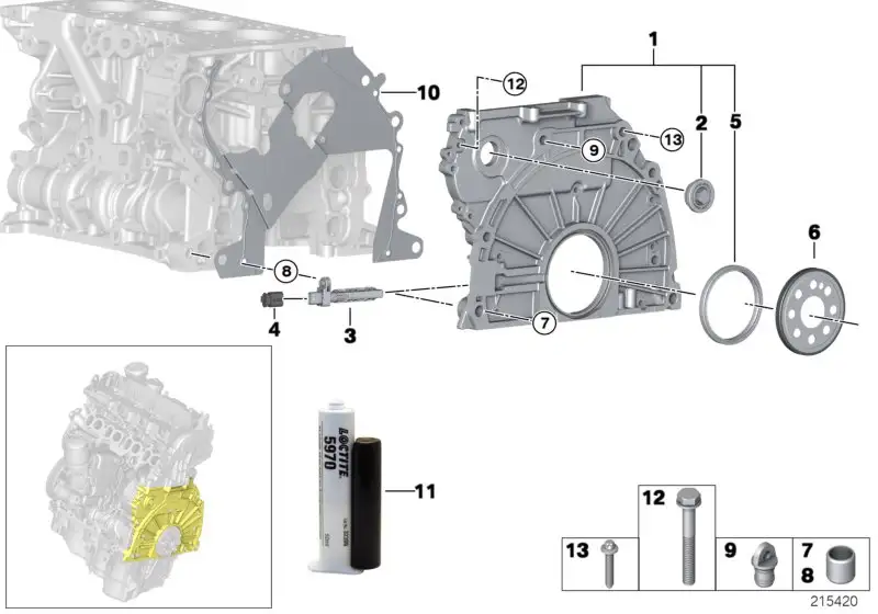 BMW Dichtung Metall E60 E61 E70 E71 E81 E82 E83 E84 E87 E88 E90 E