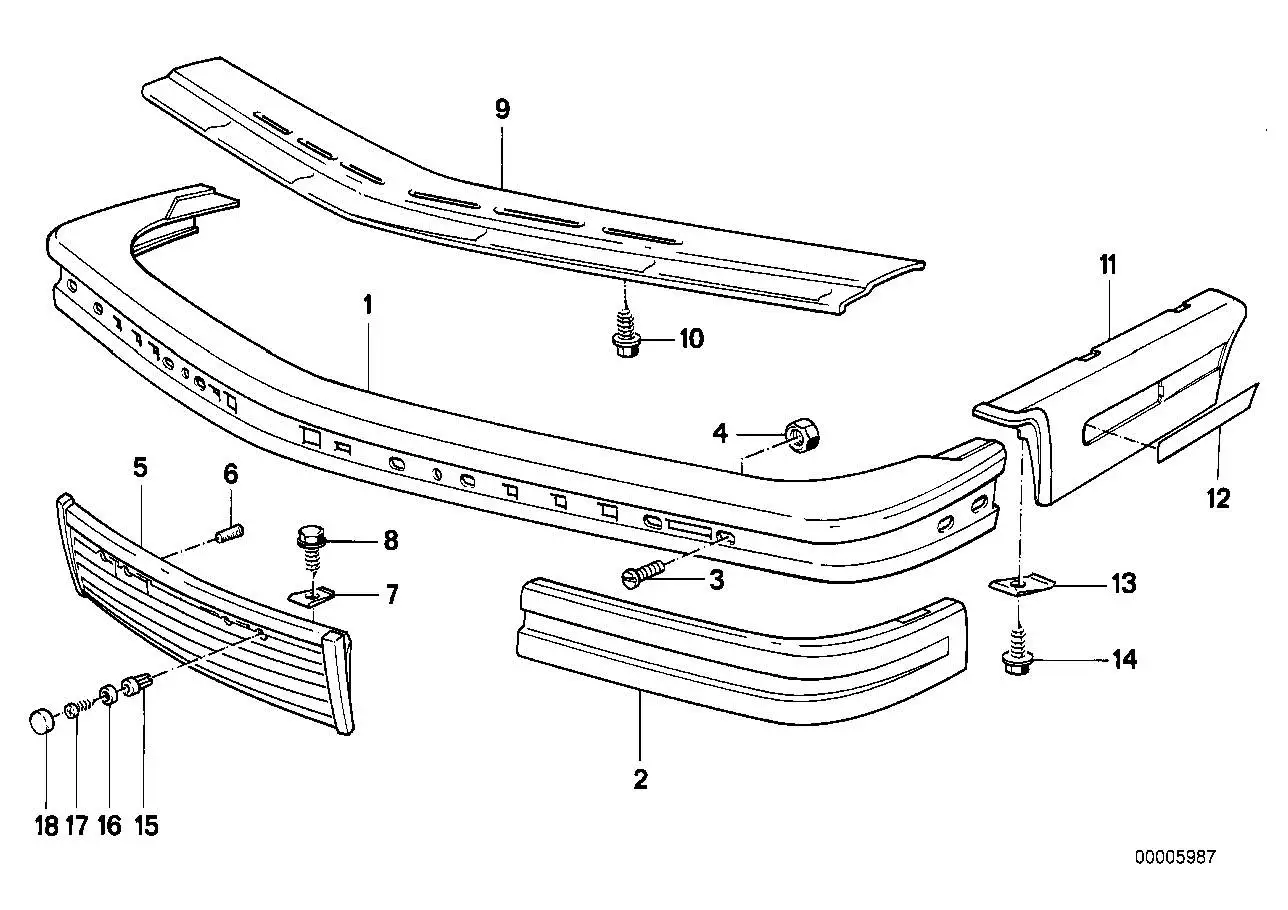 BMW Stossstange vorne E24 51111971396 - Bildposition 01