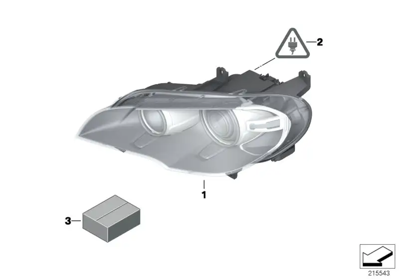 BMW Scheinwerfer Bi-Xenonlicht links E70 63117240787