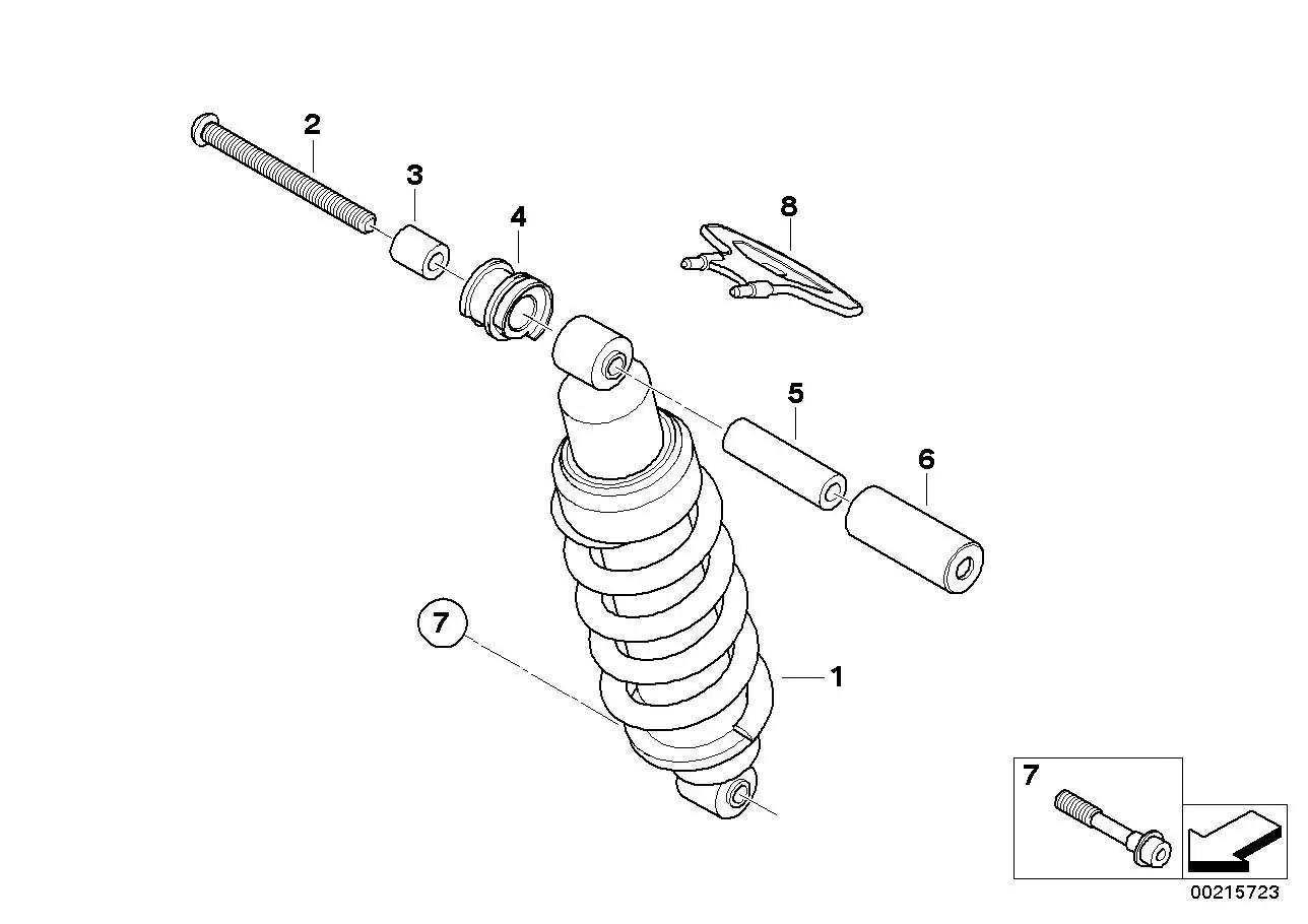 BMW Federbein niedrig hinten K72 33537709132