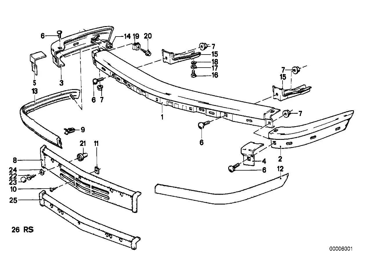 BMW Stossleiste rechts E28 51111868102 - Bildposition 13