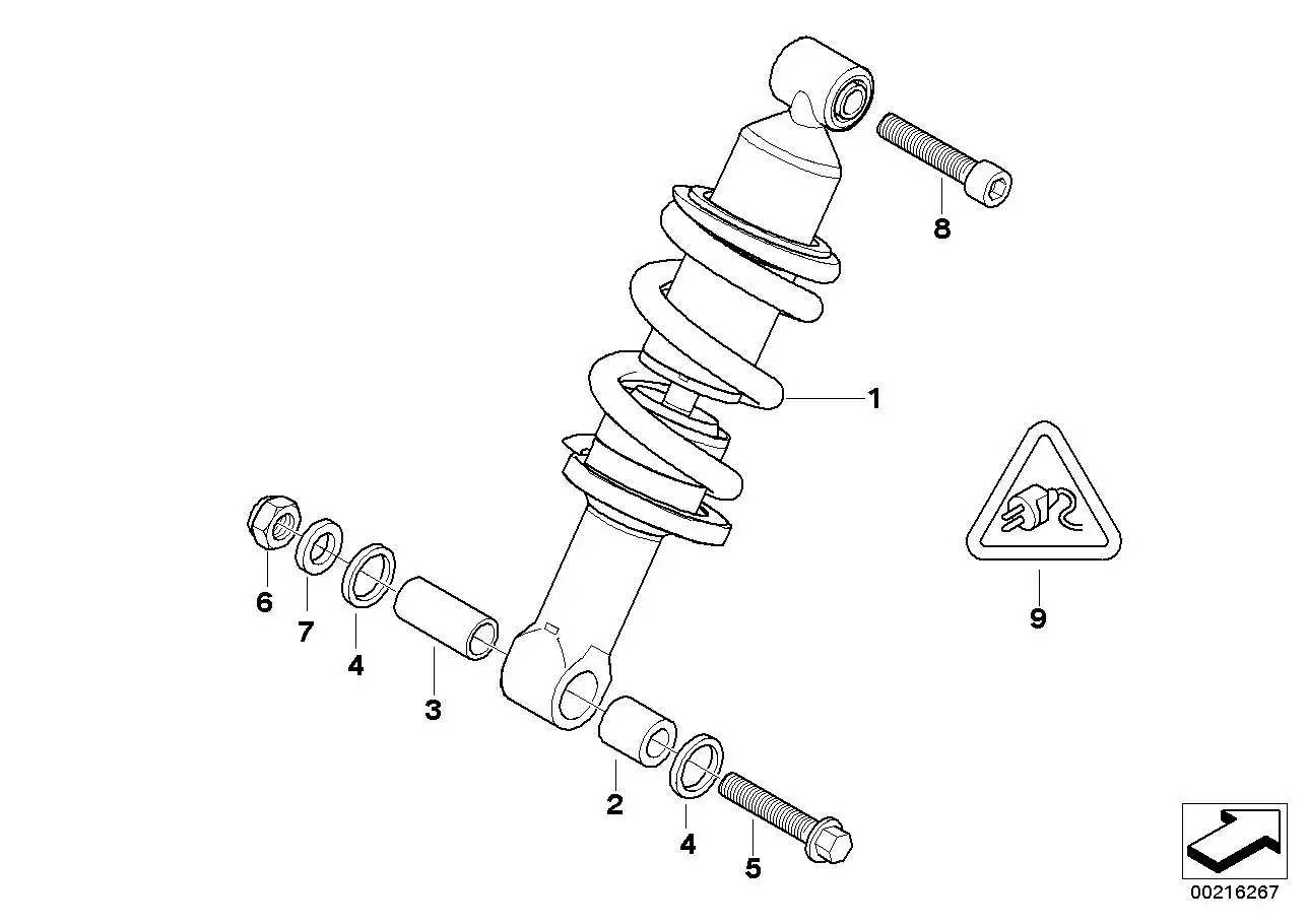 BMW Federbein vorn 31427685987 - Bildposition 01