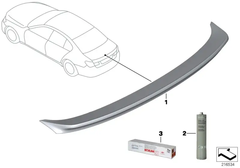 BMW Heckspoiler grundiert 51627980114