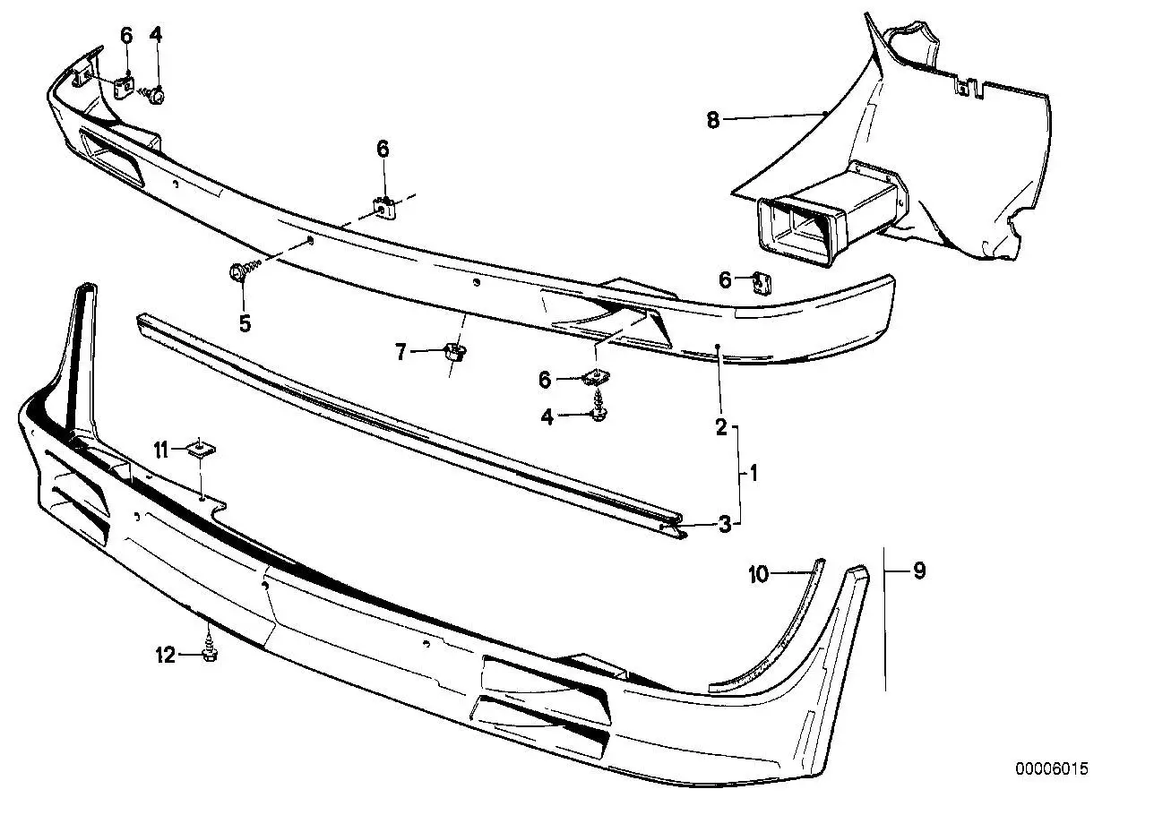 BMW Abdeckung links E30 51711916171