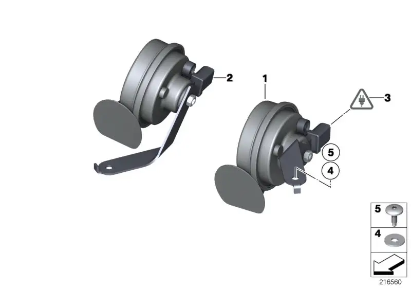 BMW Fanfare Tiefton F07 F10 F11 61337279782 - 5er