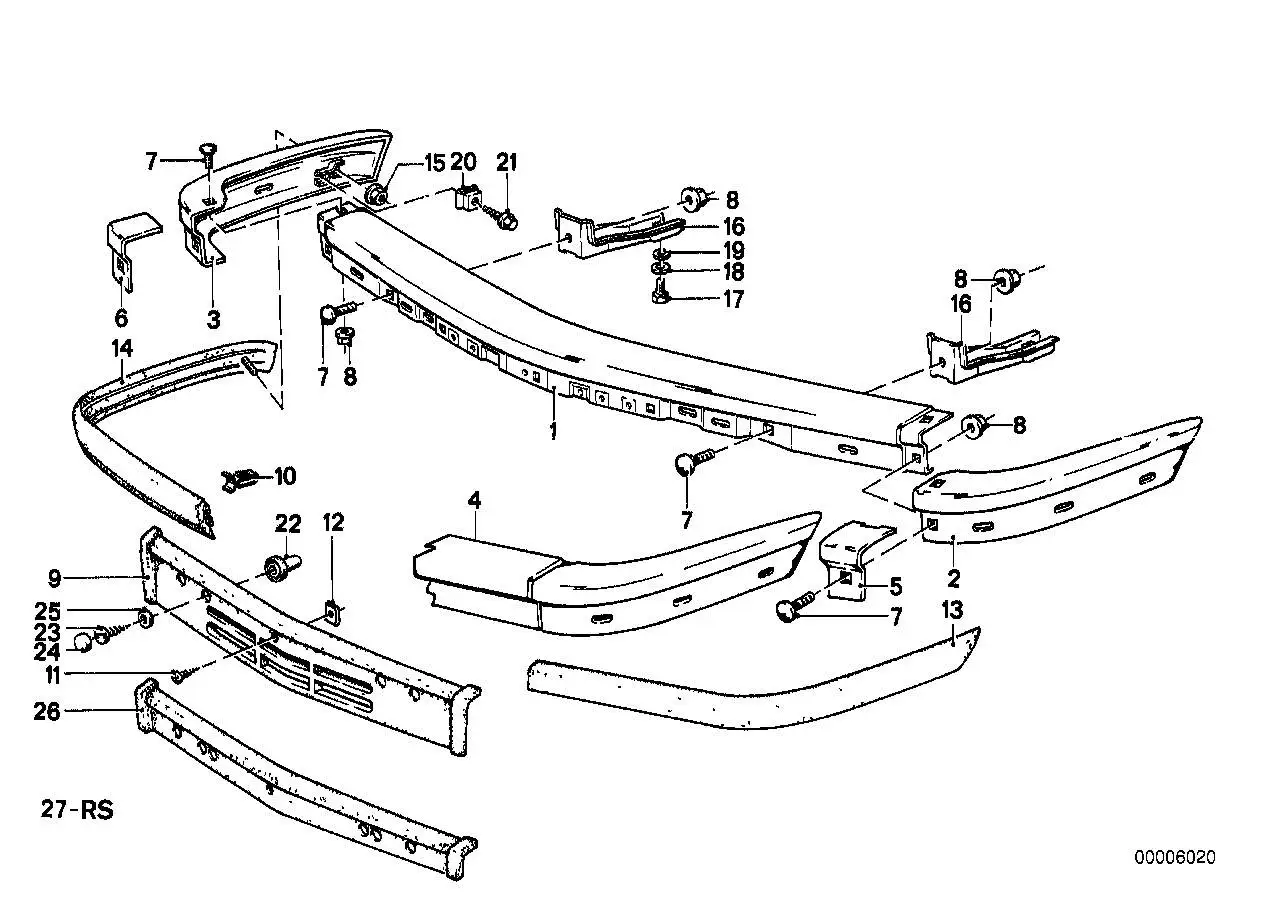 BMW Halter E28 51111868105 - 5er E28 Limousine / Bildposition 16