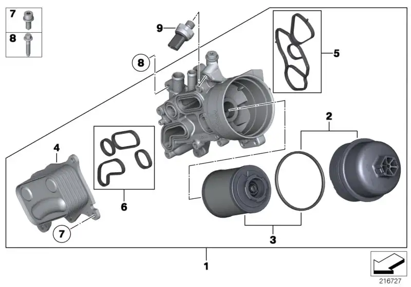 BMW Ölfilter mit Kunststoffdeckel R55 R56 R57 R58 R59 R60 R61 114