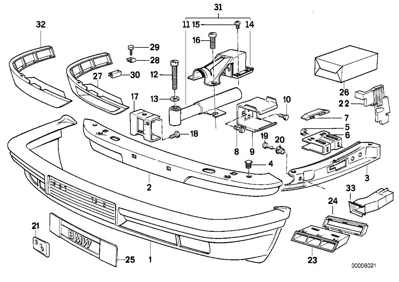 BMW Verstärkung rechts E32 51111928906 - Bildposition 03