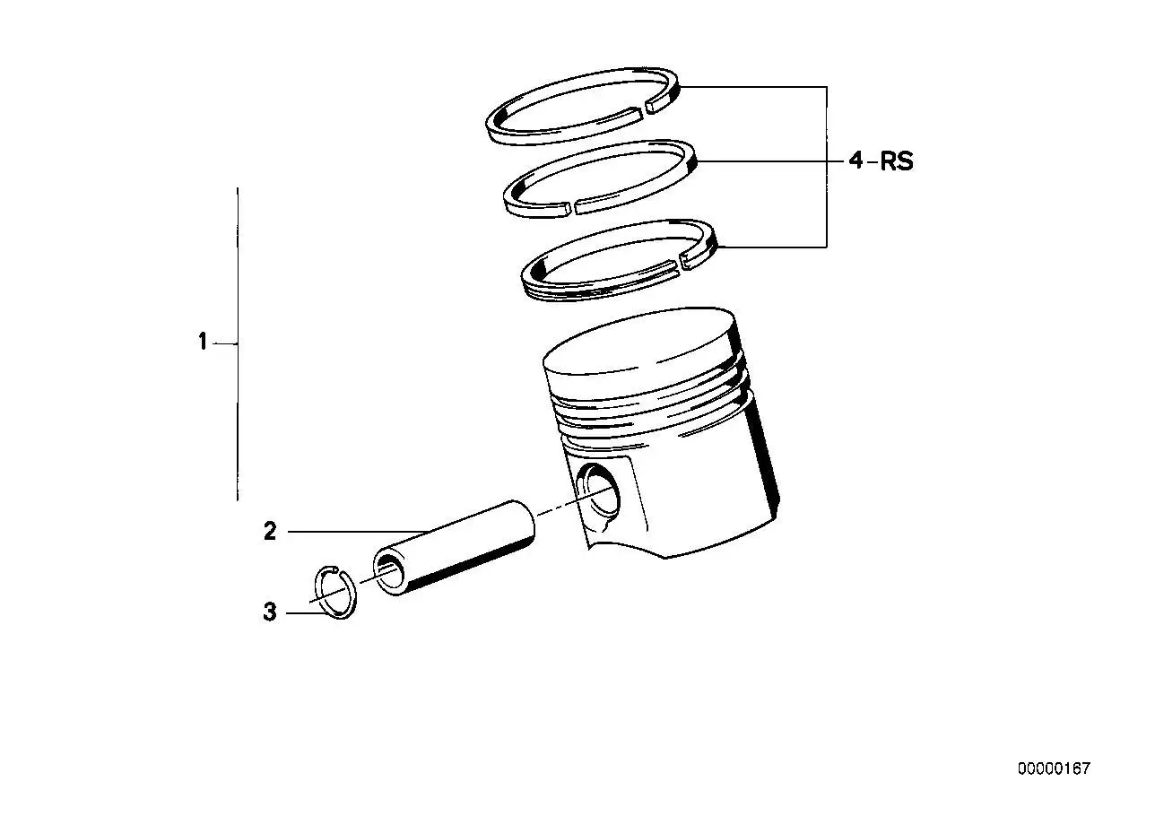 BMW Nueral/Alcan Kolben E24 E32 E34 11251735941