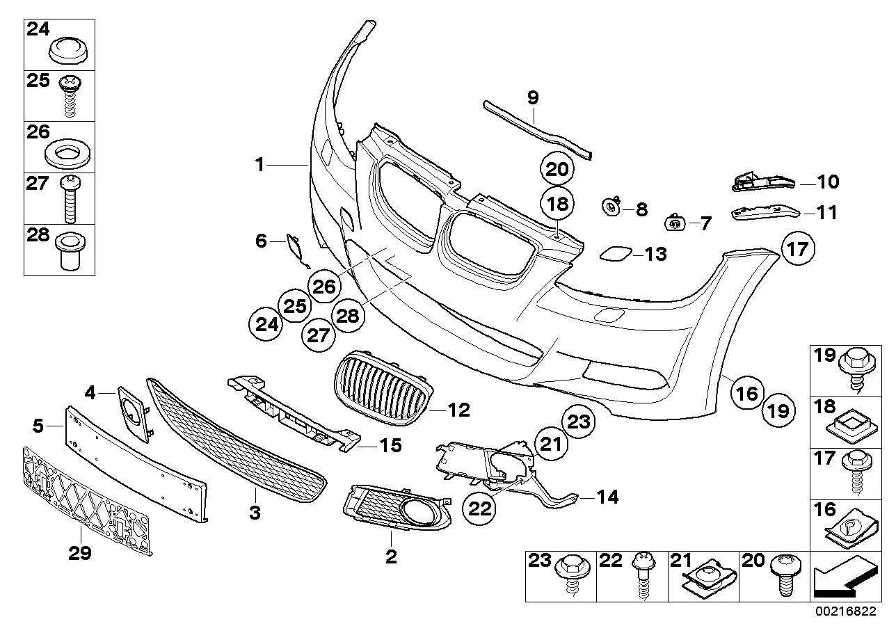 BMW Gitter seitlich links E92 E93 51118041181