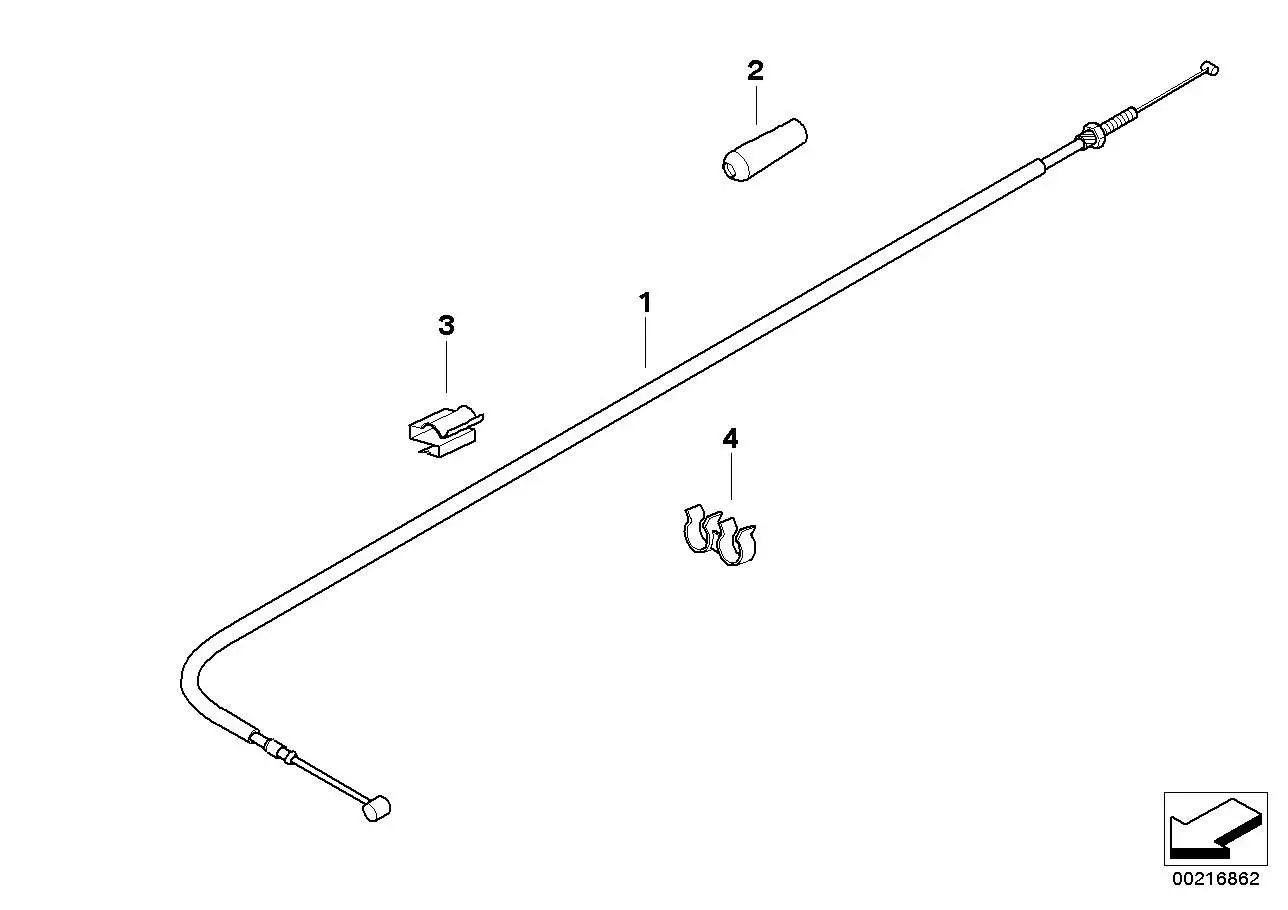 BMW Gaszug K30 32731342370