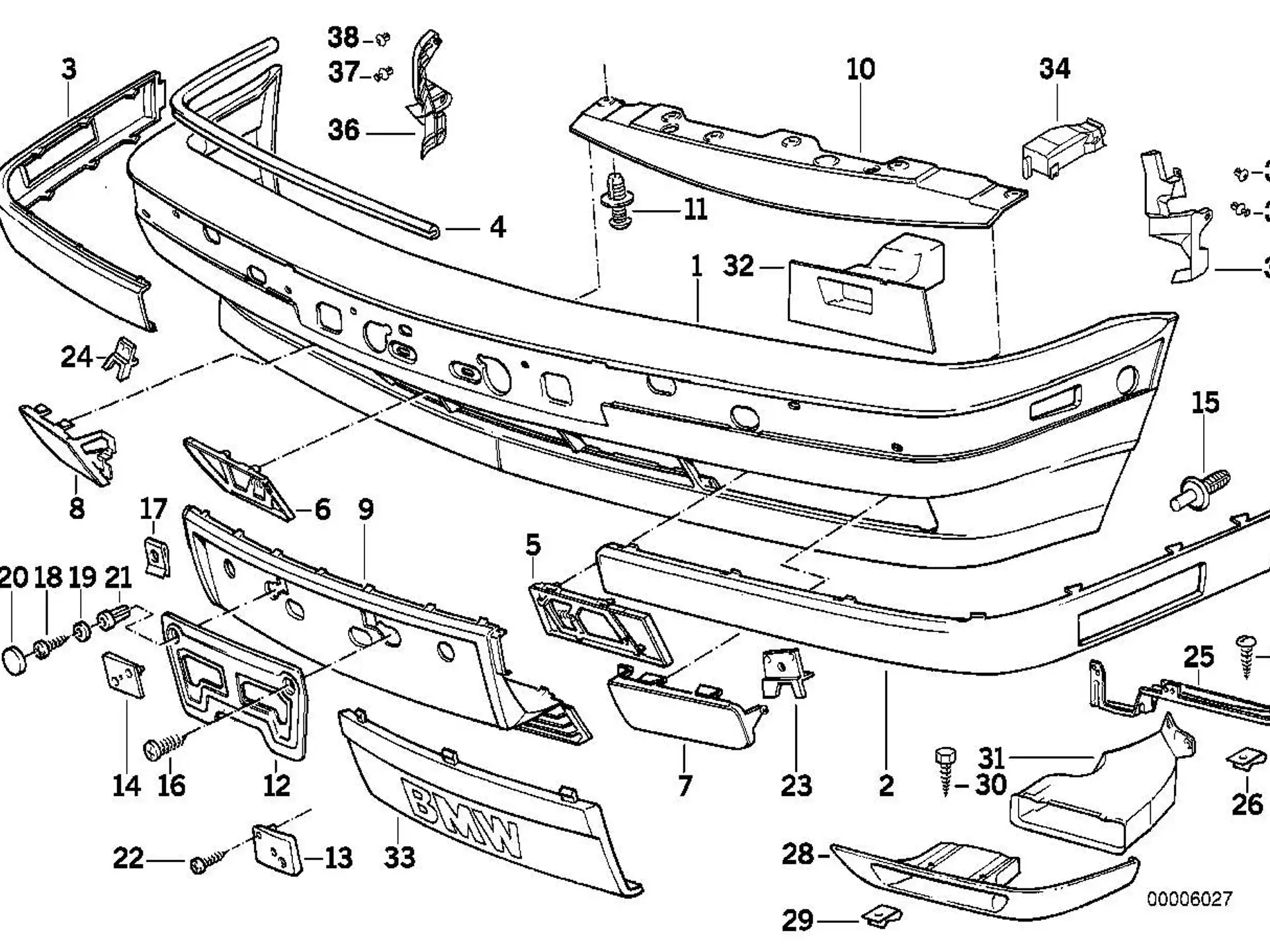 BMW Verstärkung rechts E34 51118148056