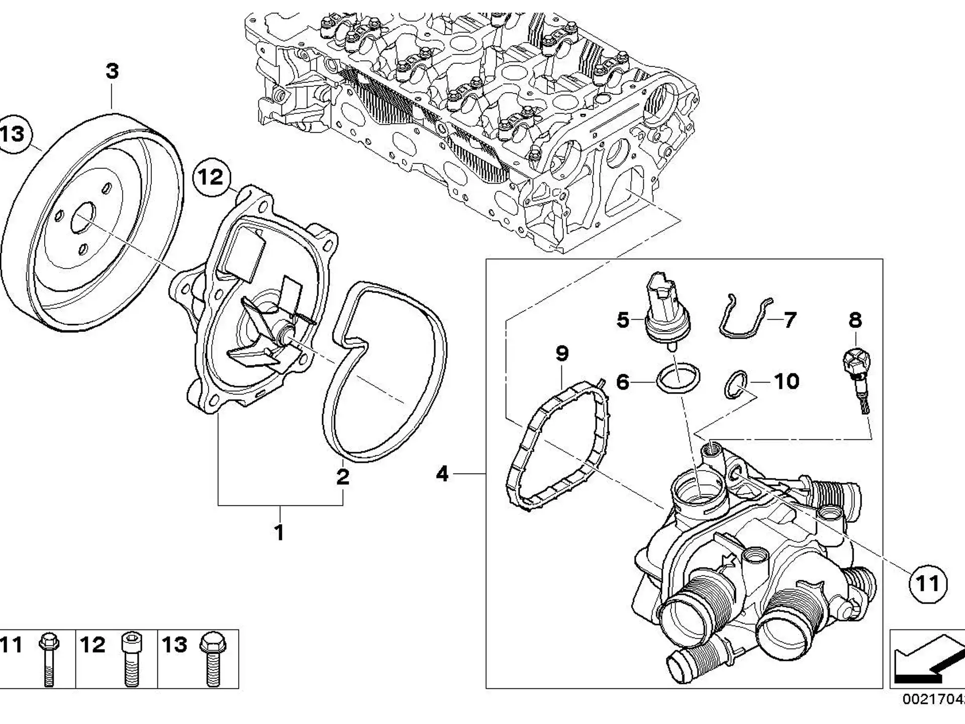 BMW Sechskantschraube mit Scheibe F20 F21 F30 F31 R55 R56 R57 R58 R59 R60 R61 07147543362