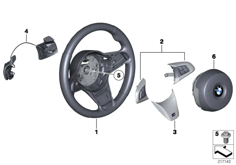 BMW Abdeckung M Lenkrad schwarz E89 32307842544