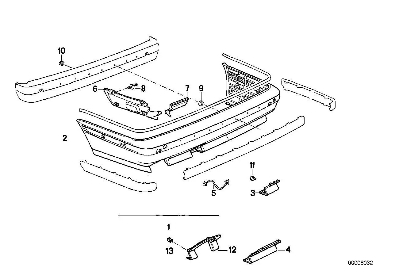 BMW Abdeckung E34 51122231633