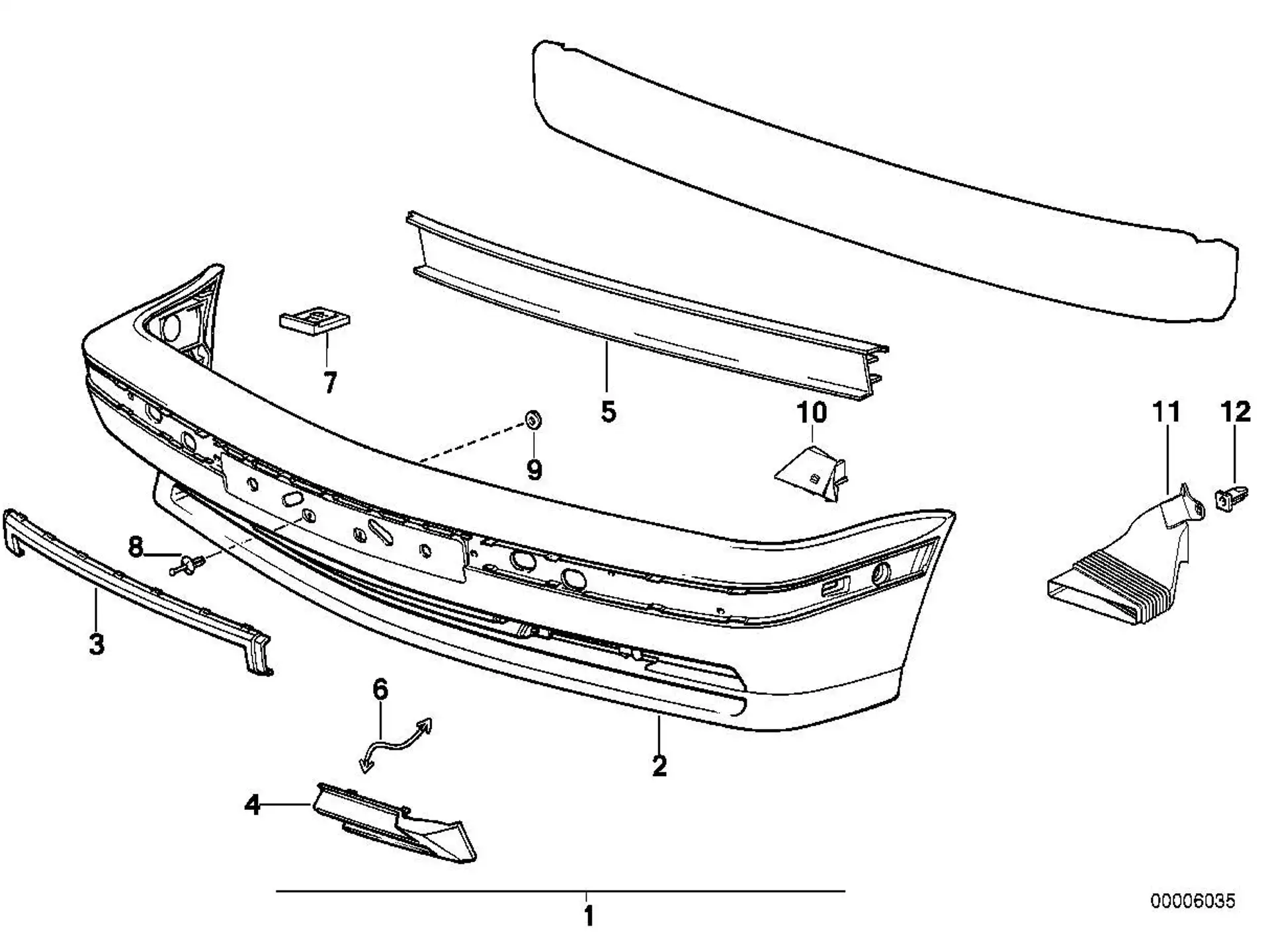 BMW Stossleiste E34 51112230369