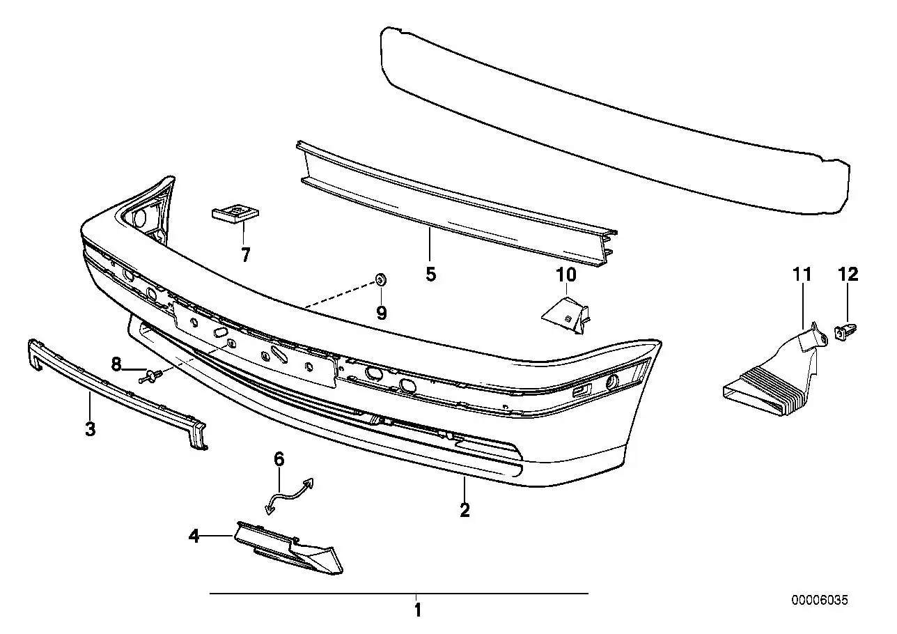 BMW Stossleiste E34 51112230369 - 5er E34